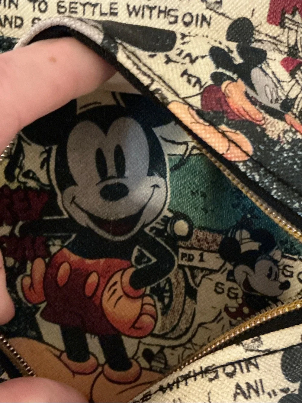 disney Vintage Comic Mickey Mini Backpack - Black, Cream, Green, Orange